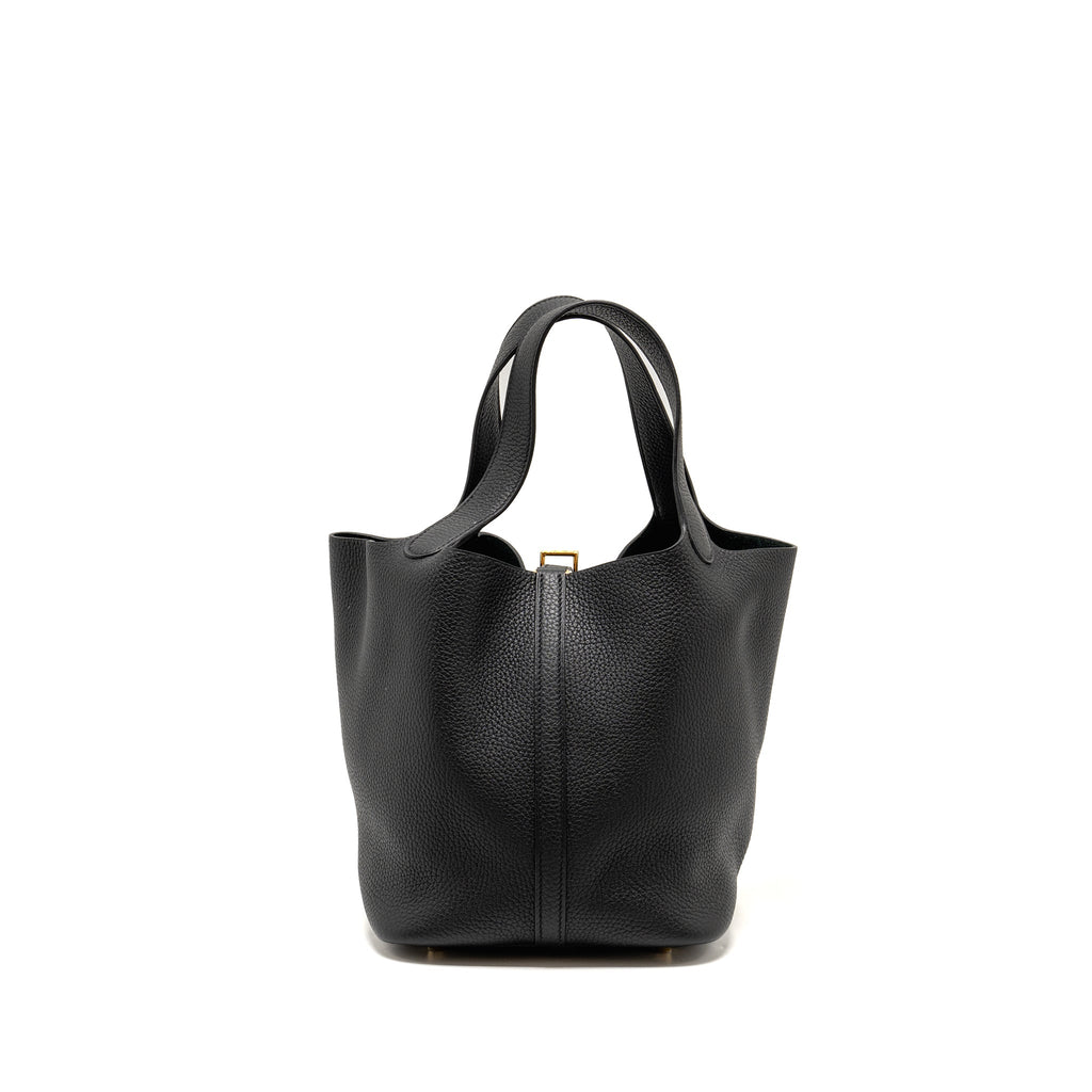 Hermes Picotin 22 Lock Bag Clemence Black GHW