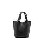 Hermes Picotin 22 Lock Bag Clemence Black GHW