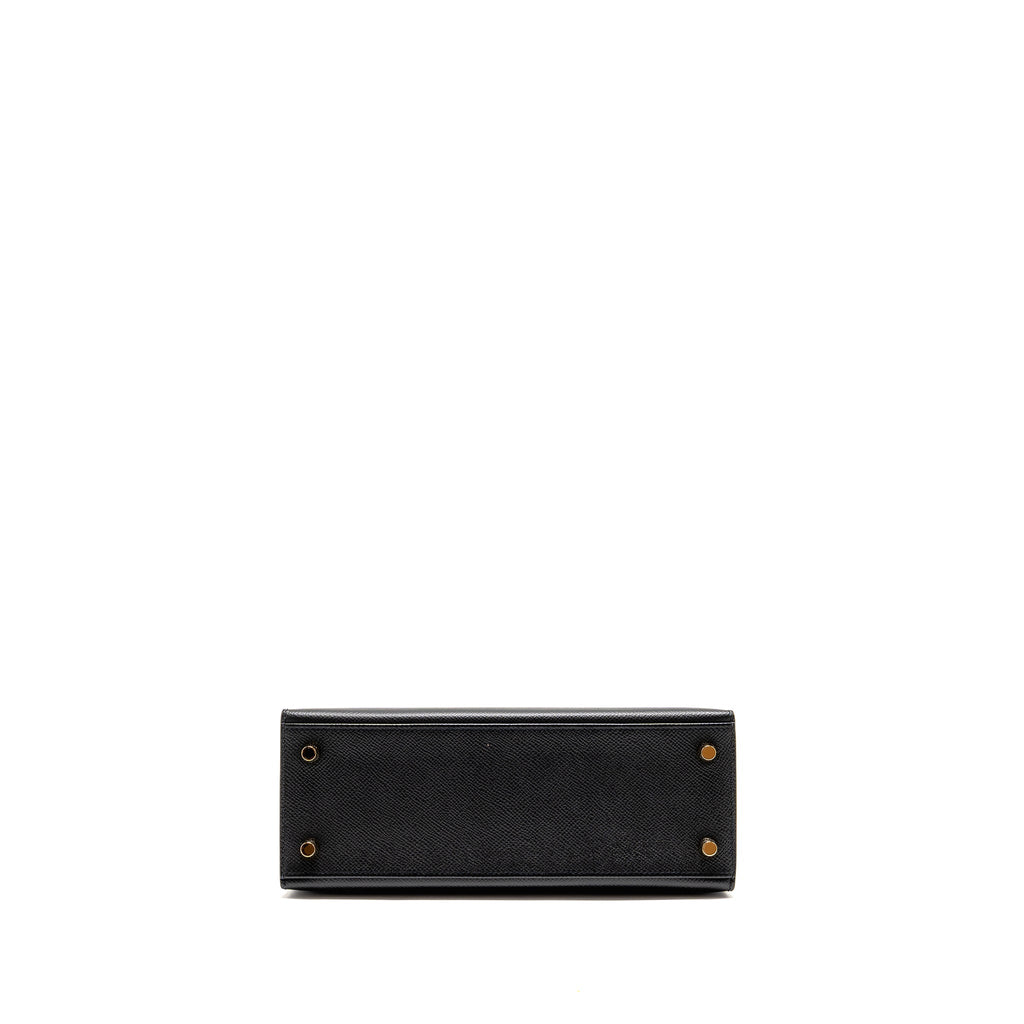 Hermes Kelly 25 Special Order Epsom Black/ Rouge H LGHW
