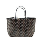 GOYARD SAINT LOUIS PM TOTE BAG GOYARDLINE CANVAS BLACK SHW