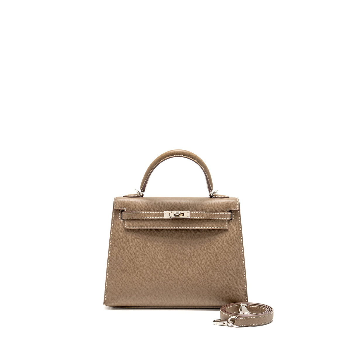 Hermes Kelly 25 Epsom Etoupe SHW