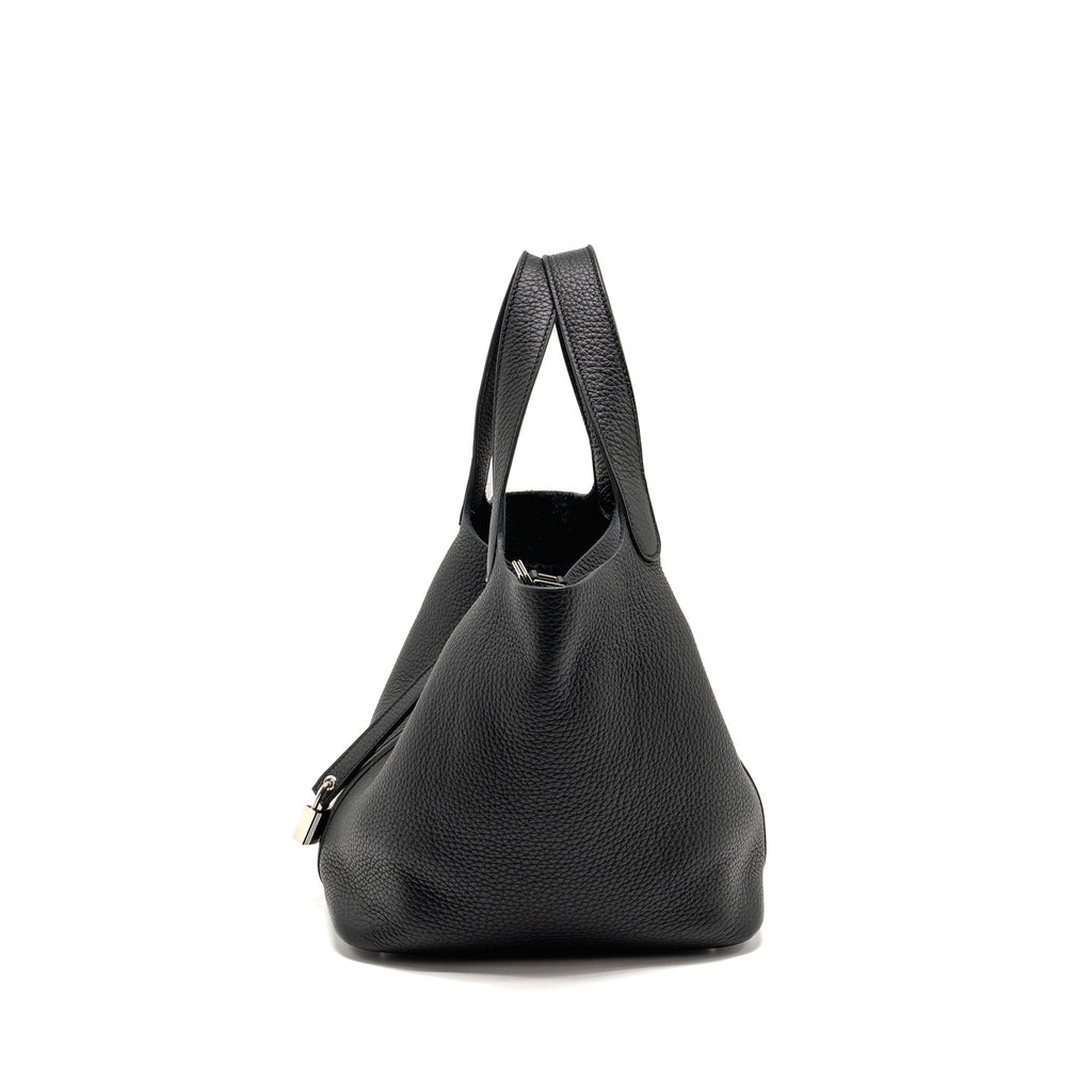 HERMES Picotin22 Lock Bag Clemence Black SHW