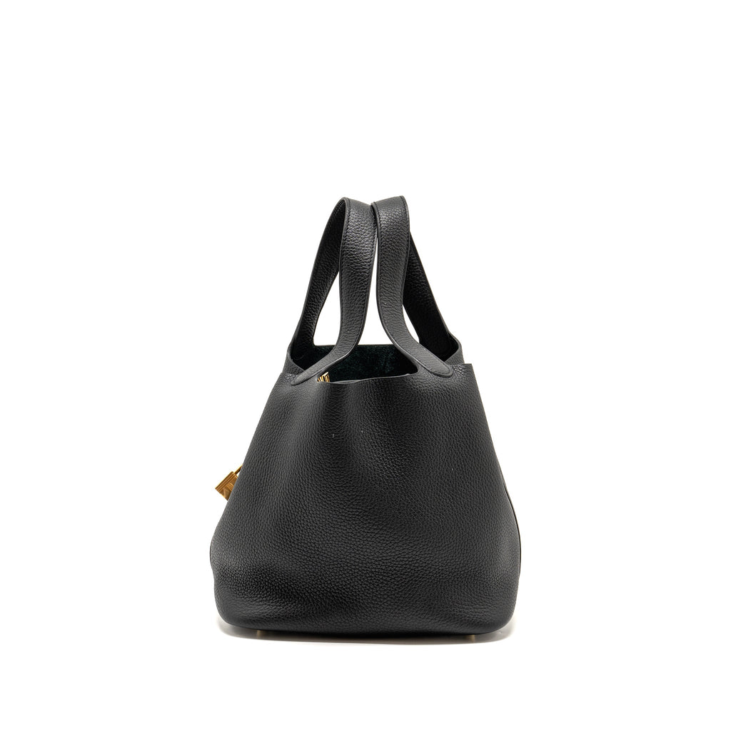 Hermes Picotin 22 Lock Bag Clemence Black GHW