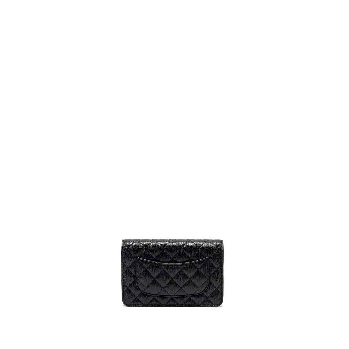 CHANEL CLASSIC WALLET ON CHAIN CAVIAR BLACK GHW (MICROCHIP)