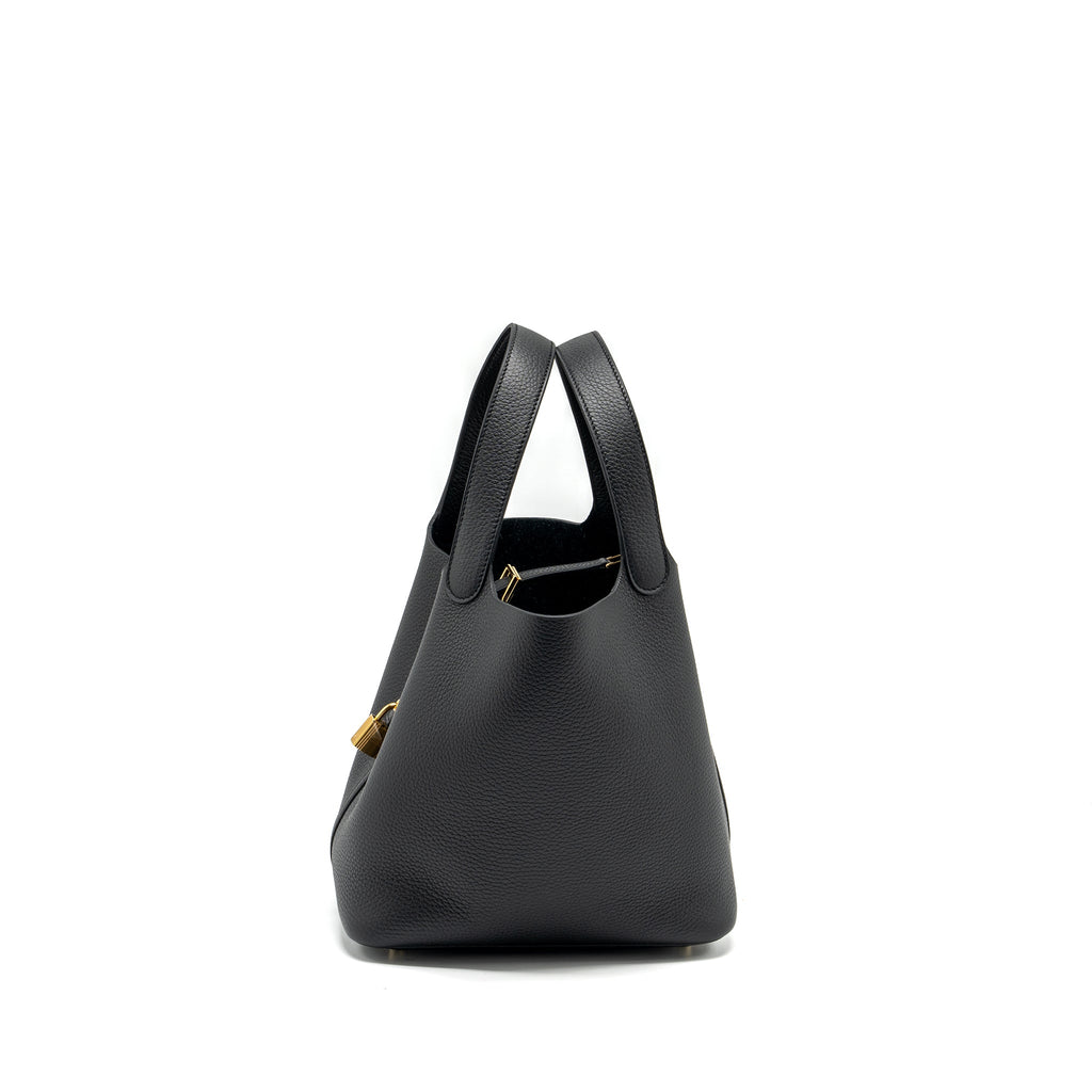 Hermes Picotin 22 Lock Bag Clemence Black GHW