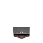 Hermes Kelly 25 Special Order Epsom Black/ Rouge H LGHW