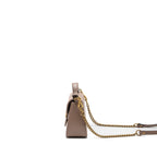 GUCCI GG MARMONT MINI TOP HANDLE BAG LEATHER DARK BEIGE GHW