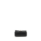 CHANEL TOP HANDLE MINI RECTANGULAR FLAP BAG LAMBSKIN BLACK LGHW (MICROCHIP)