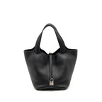 HERMES PICOTIN22 LOCK BAG CLEMENCE BLACK SHW