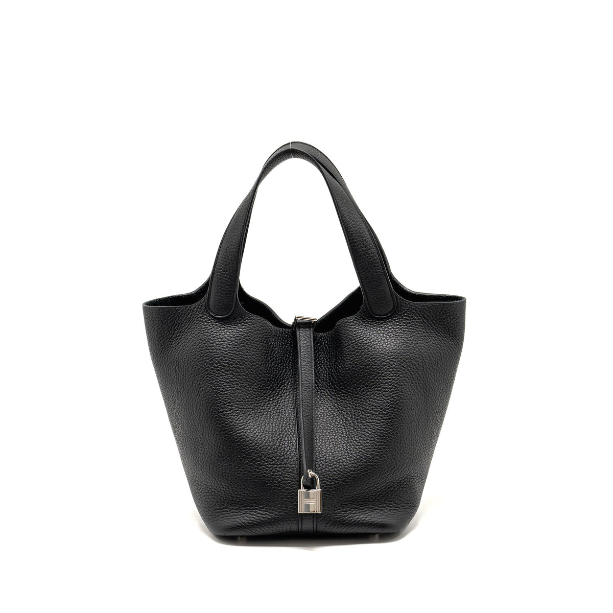 HERMES PICOTIN22 LOCK BAG CLEMENCE BLACK SHW