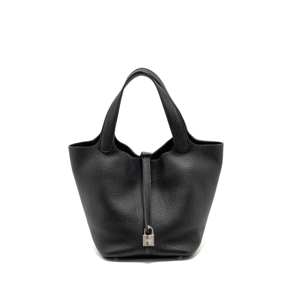 HERMES Picotin22 Lock Bag Clemence Black SHW