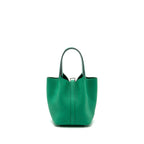 Hermes Picotin 18 Lock Bag Clemence /Alligator Touch Menthe/Vert Jade SHW