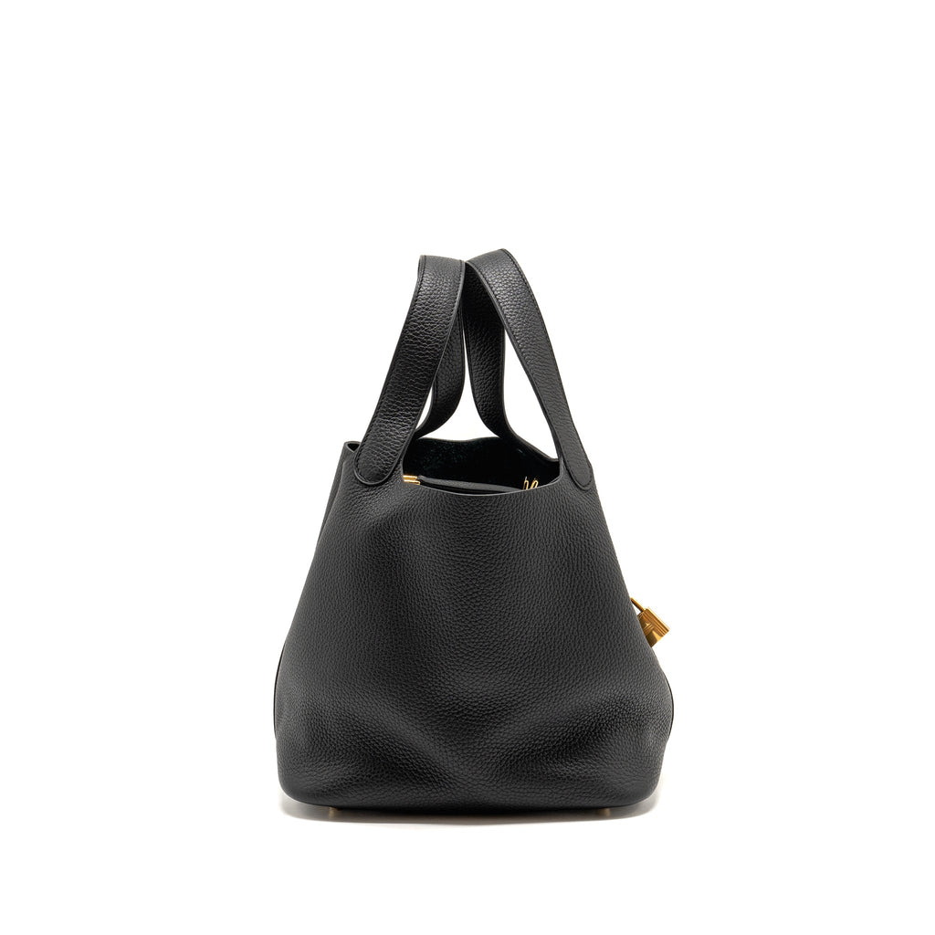 Hermes Picotin 22 Lock Bag Clemence Black GHW