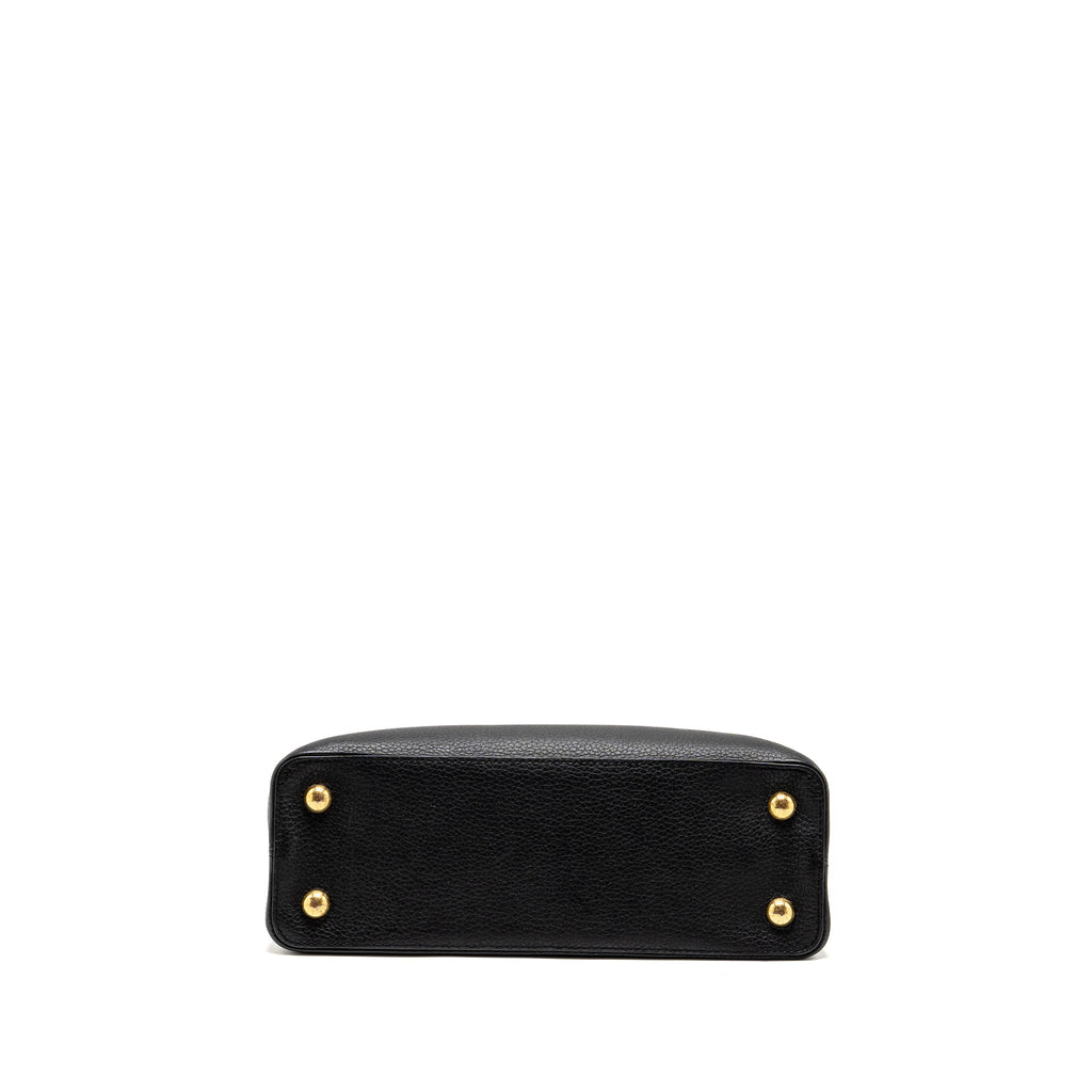 LOUIS VUITTON CAPUCINES MM CALFSKIN BLACK GHW
