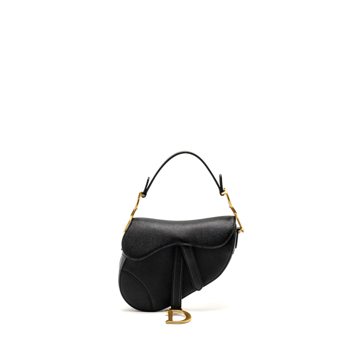 DIOR MINI SADDLE BAG CALFSKIN BLACK GHW