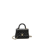 CHANEL MINI COCO HANDLE CAVIAR BLACK LGHW (MICROCHIP)