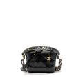 CHANEL SMALL GABRIELLE HOBO BAG WITH TOP HANDLE CALFSKIN BLACK MULTICOLOUR HARDWARE