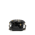 CHANEL SMALL GABRIELLE HOBO BAG WITH TOP HANDLE CALFSKIN BLACK MULTICOLOUR HARDWARE