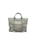 CHANEL DEAUVILLE SHOPPING TOTE BAG DENIM BLUE SHW (MICROCHIP)
