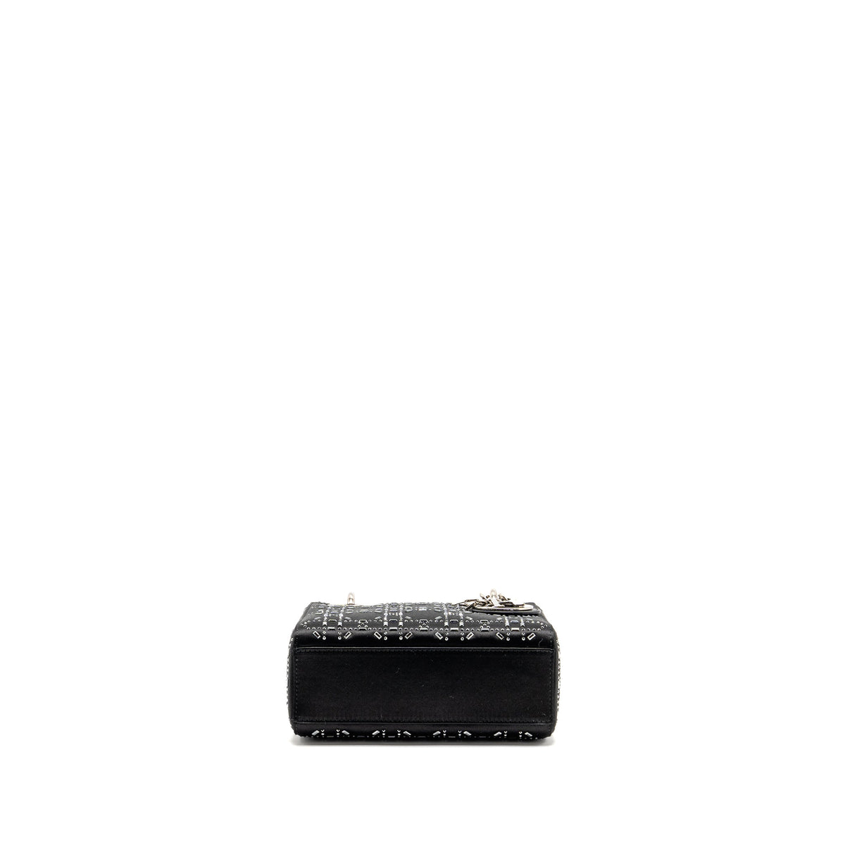 DIOR MINI LADY DIOR SATIN CRYSTAL BLACK SHW