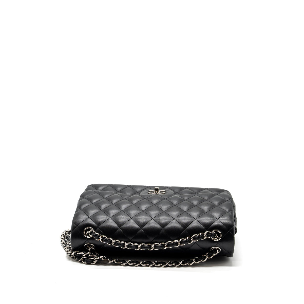 CHANEL JUMBO CLASSIC DOUBLE FLAP LAMBSKIN BLACK SHW