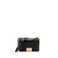 CHANEL SMALL BOY BAG CHEVRON CAVIAR BLACK LGHW