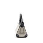 Hermes Birkin 25 Toile Swift/Canvas Ecru-Ardoise/Ardoise GHW
