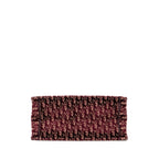 DIOR MEDIUM BOOK TOTE OBLIQUE EMBROIDERY VELVET/ CANVAS DARK RED