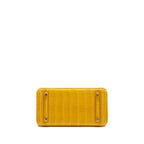 HERMES BIRKIN 25 ALLIGATOR MISSISSIPPIENSIS MAT 9D JAUNE AMBRE SHW