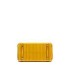 Hermes Birkin 25 Alligator Mississippiensis Mat 9D Jaune Ambre SHW