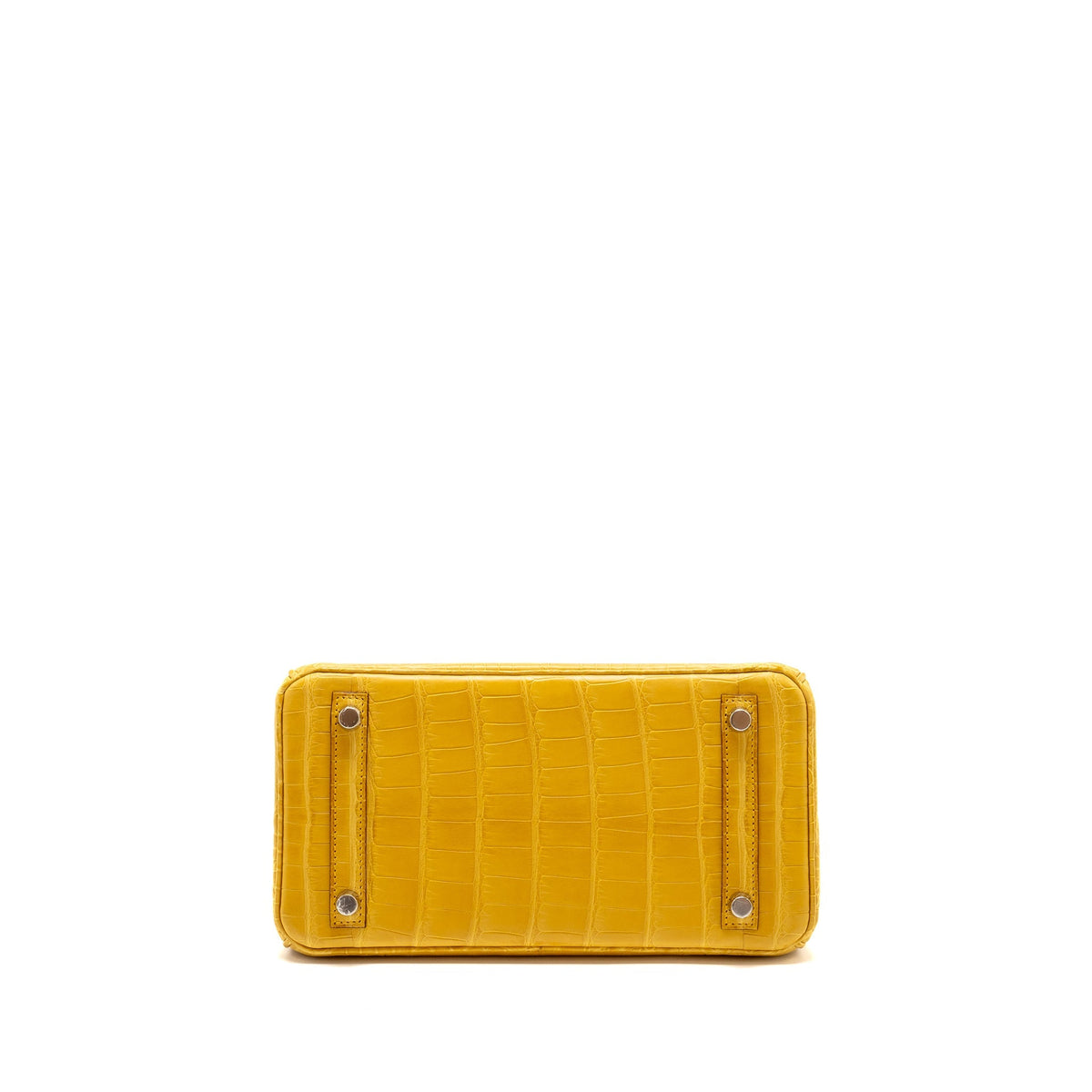 Hermes Birkin 25 Alligator Mississippiensis Mat 9D Jaune Ambre SHW
