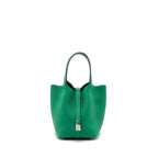 Hermes Picotin 18 Lock Bag Clemence /Alligator Touch Menthe/Vert Jade SHW