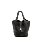 Hermes Picotin 22 Lock Bag Clemence Black GHW
