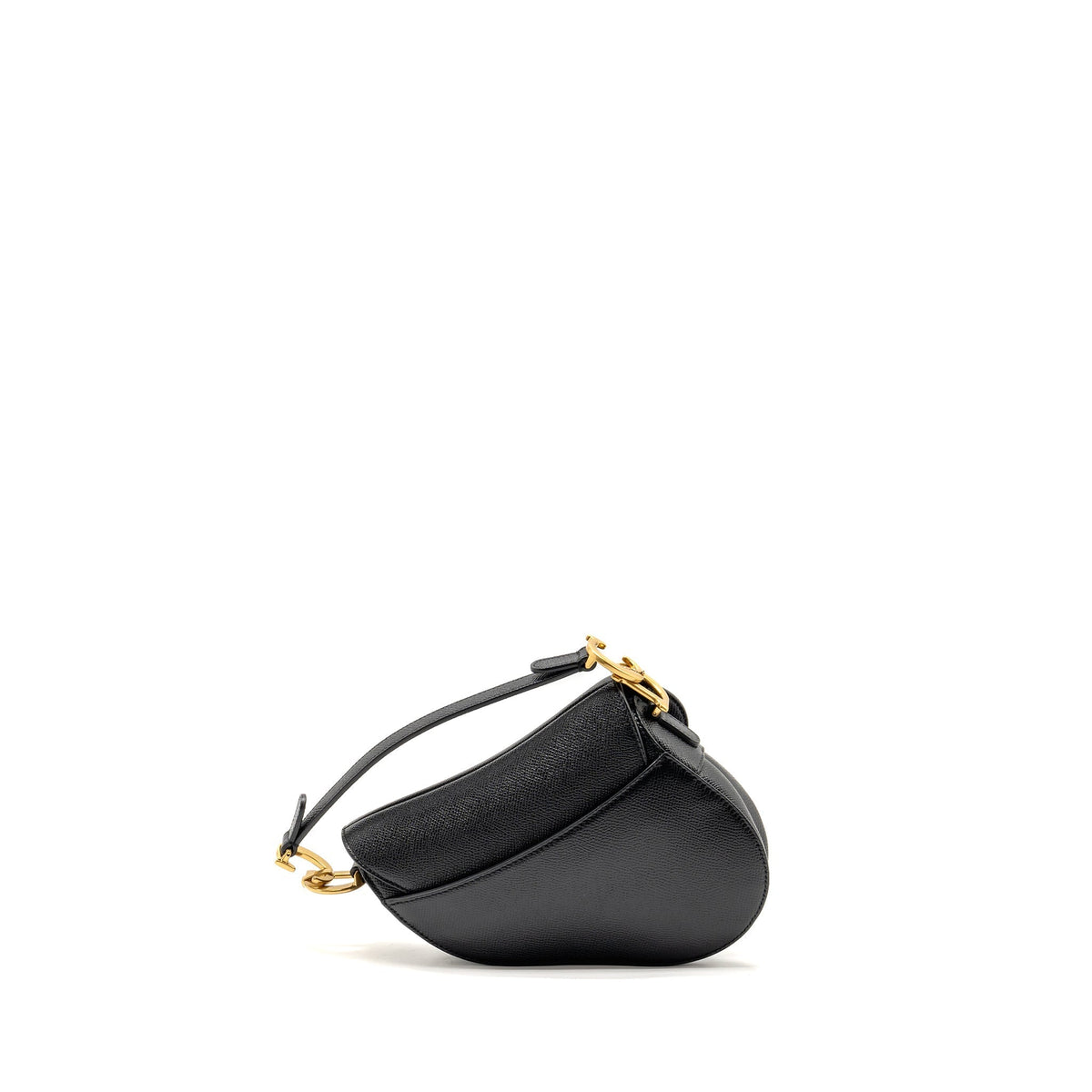 DIOR MINI SADDLE BAG CALFSKIN BLACK GHW