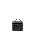 CHANEL QUILTED VANITY CASE LAMBSKIN BLACK SHW