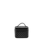 CHANEL QUILTED VANITY CASE LAMBSKIN BLACK SHW