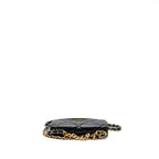 CHANEL 19 WALLET ON CHAIN LAMBSKIN BLACK MULTICOLOUR HARDWARE (MICROCHIP)