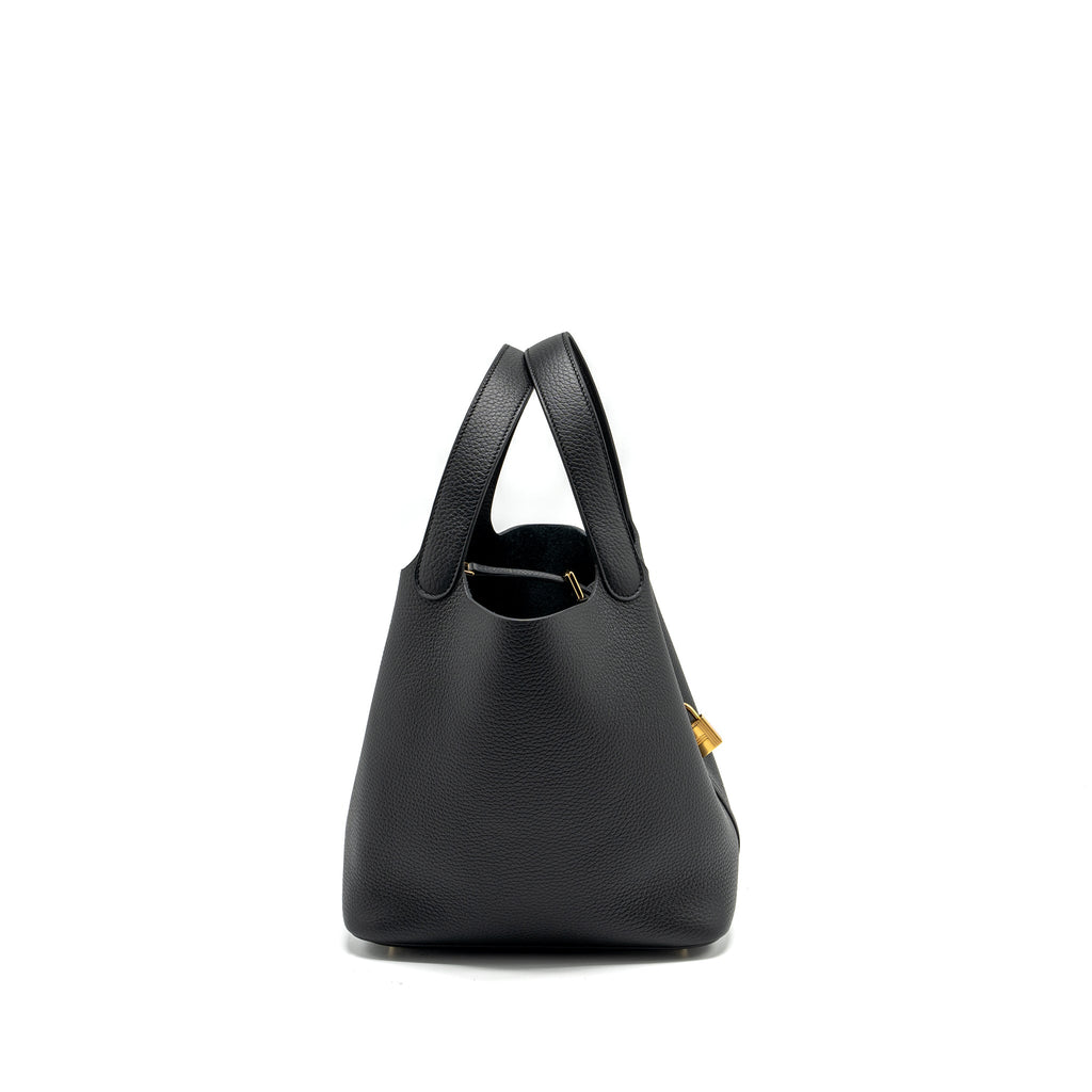 Hermes Picotin 22 Lock Bag Clemence Black GHW