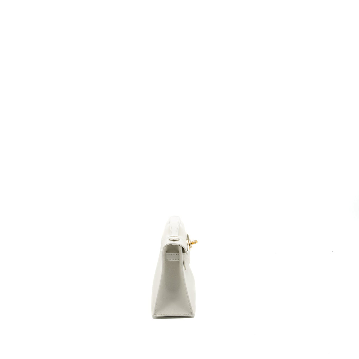 Hermes Kelly Pochette swift 01 Blanc GHW