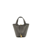 HERMES PICOTIN 18 LOCK BAG CLEMENCE GRIS MEYER GHW