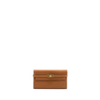 HERMES KELLY LONG WALLET EPSOM GOLD GHW
