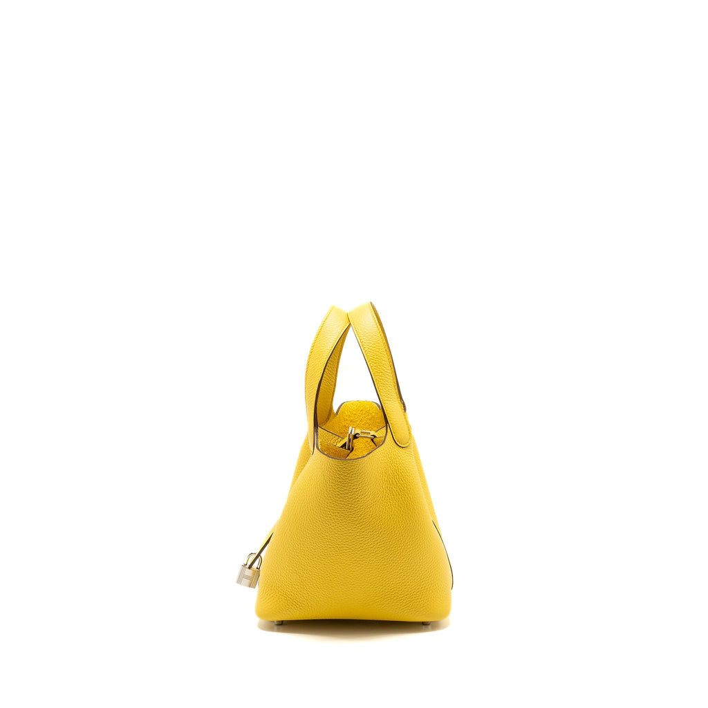 Hermes Picotin 18 Lock Bag Clemence Sun SHW