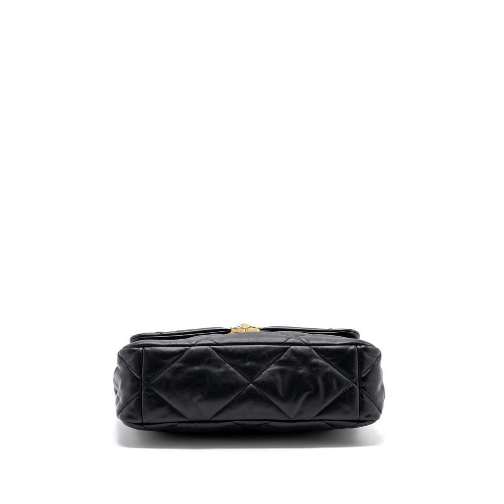 CHANEL MEDIUM 19 BAG LAMBSKIN BLACK MULTICOLOUR HARDWARE(MICROCHIP)