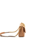 CHANEL SMALL 19 BAG LAMBSKIN CARAMEL MULTICOLOUR HARDWARE (MICROCHIP)