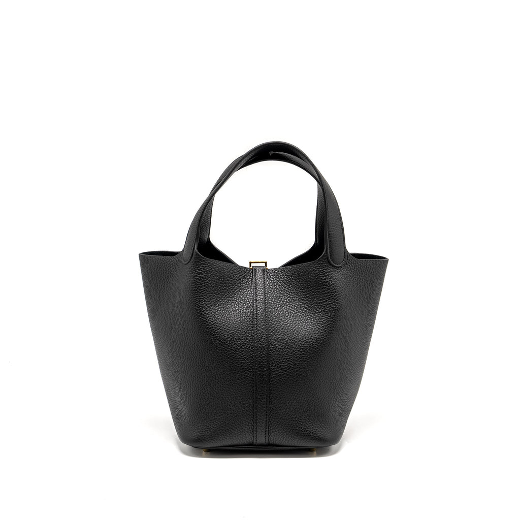 Hermes Picotin 22 Lock Bag Clemence Black GHW