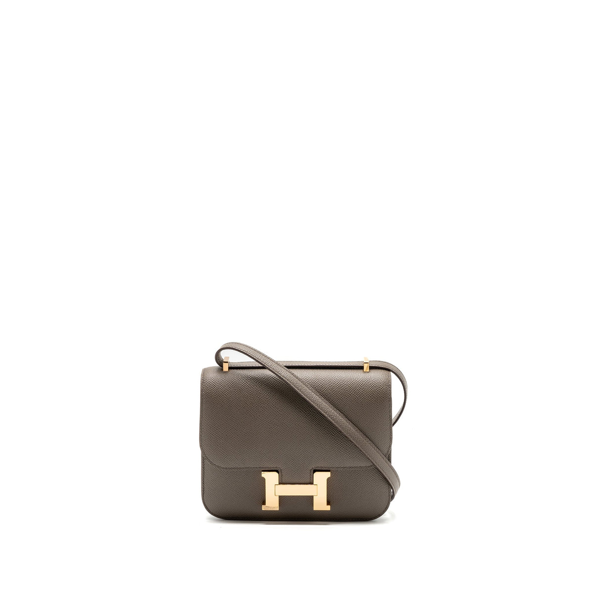 Hermes mini constance epsom gris etain RGHW