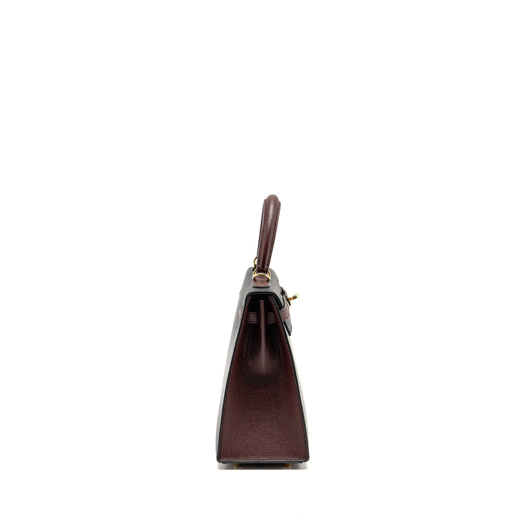 Hermes Kelly 25 Special Order Epsom Black/ Rouge H LGHW
