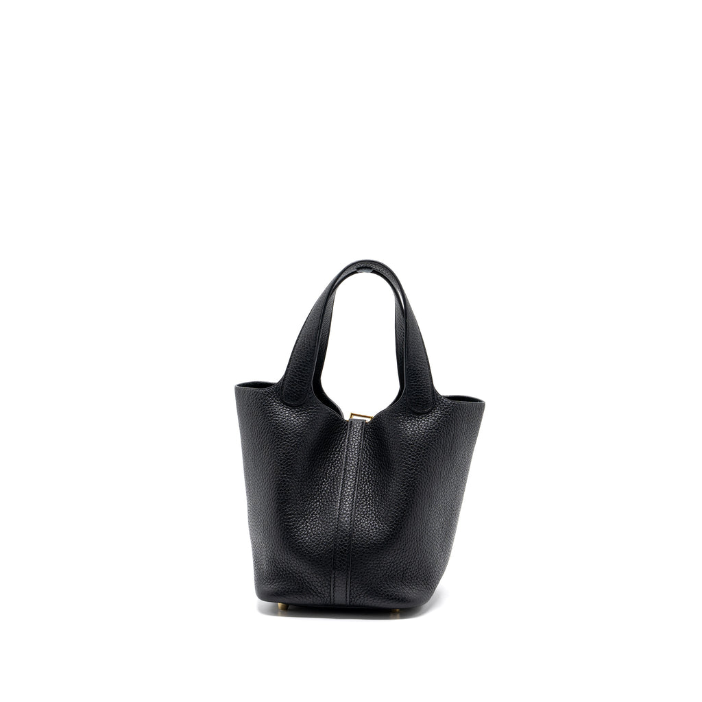 Hermes picotin 18 lock bag clemence black GHW