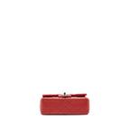 CHANEL MINI RECTANGULAR FLAP BAG CAVIAR RED RUTHENIUM HARDWARE