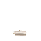 CHANEL JEWELLERY CC MINI FLAP CLUTCH WITH CHAIN CAVIAR PEARLY WHITE LGHW (MICROCHIP)